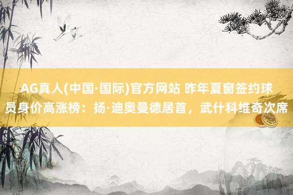 AG真人(中国·国际)官方网站 昨年夏窗签约球员身价高涨榜：扬·迪奥曼德居首，武什科维奇次席