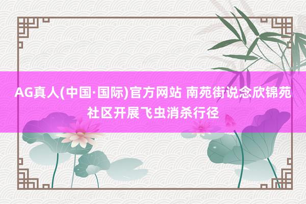 AG真人(中国·国际)官方网站 南苑街说念欣锦苑社区开展飞虫消杀行径