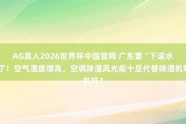 AG真人2026世界杯中国官网 广东要“下滚水”了!空气湿度增高,空调除湿风光能十足代替除湿机吗?