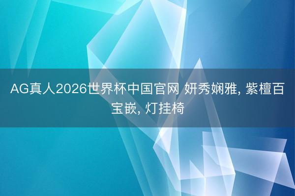 AG真人2026世界杯中国官网 妍秀娴雅, 紫檀百宝嵌, 灯挂椅