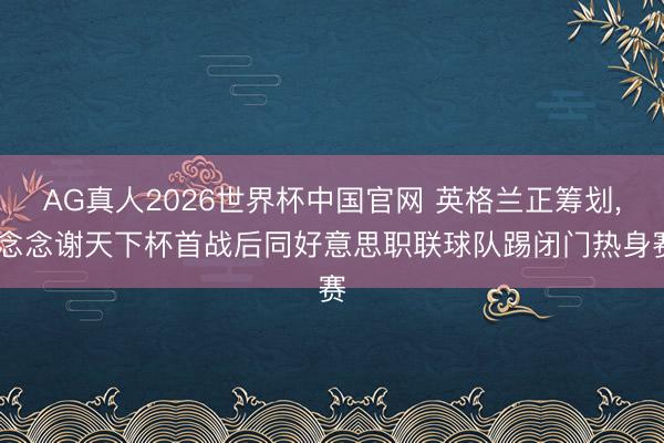 AG真人2026世界杯中国官网 英格兰正筹划, 念念谢天下杯首战后同好意思职联球队踢闭门热身赛